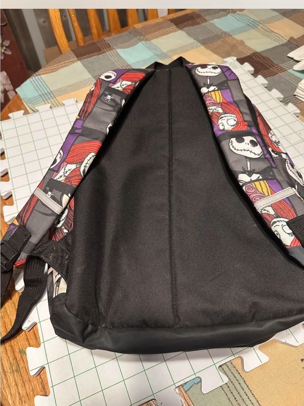 The Nightmare Before Christmas Black & Purple Character Graphic Backpack